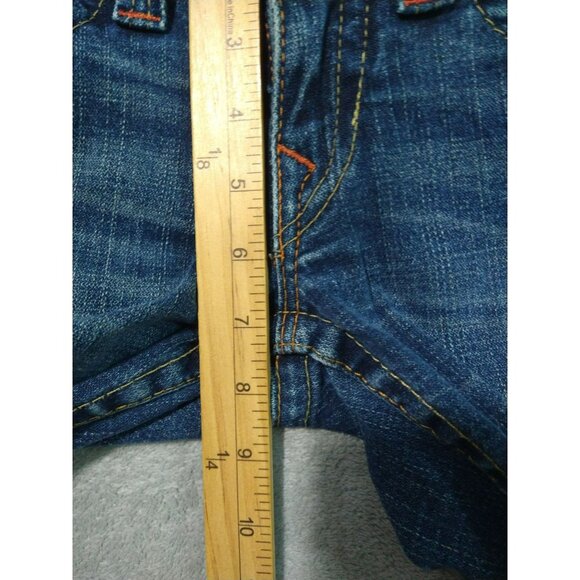 True Religion Jeans Women 27 x 27 Billy Flap Pockets Straight Low Rise Raw Hem - Picture 4 of 9